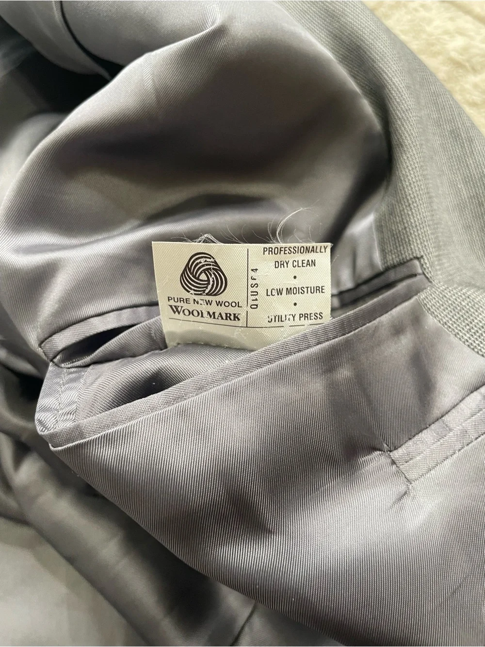 Hart Schaffner Marx Gray/Black Two-Button Sport Coat Size 42 L Business